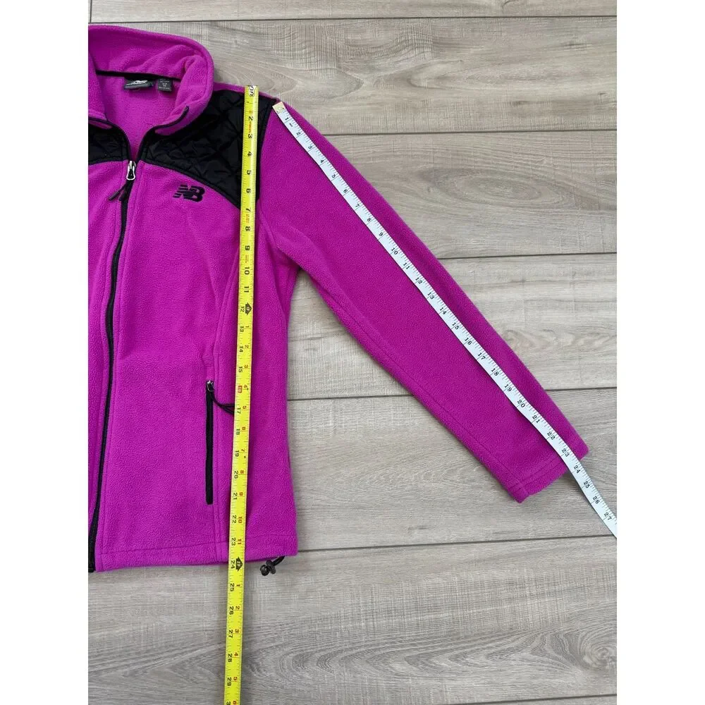 New Balance Women's Quilted Fleece Full Zip Jacket w/‎ Adjustable Hem Size M